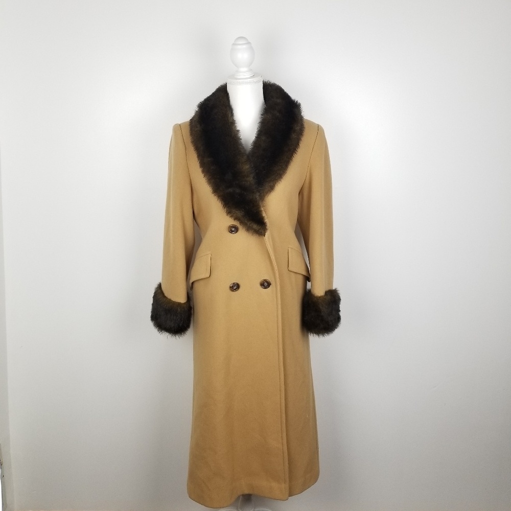 Vintage Luxe Faux Fur Long Coat Made in USA - Picture 3 of 10